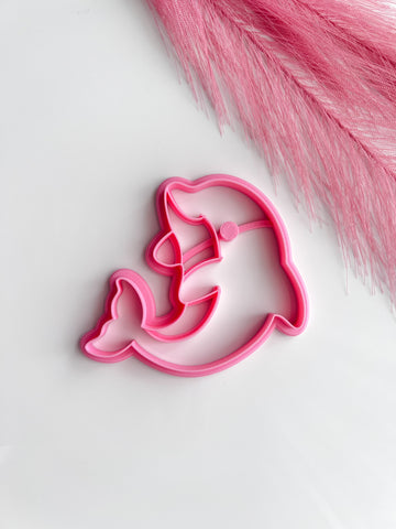 Dolphin Trinket Dish Cutter | Trinket Dish Clay Cutter | Coaster Polymer Clay Cutter